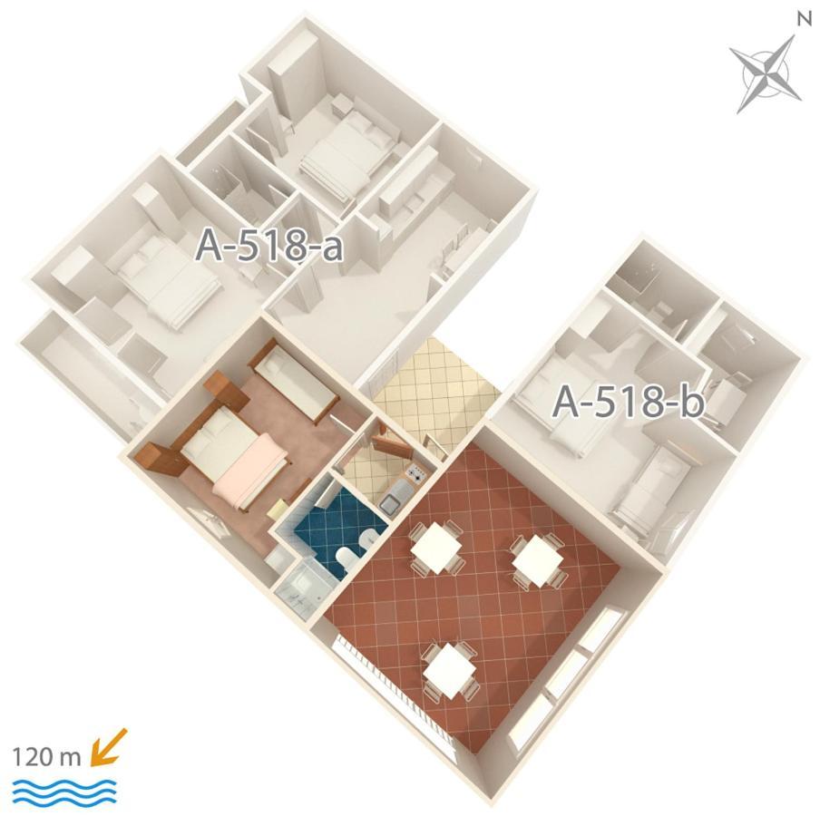 Apartments By The Sea Podgora, Makarska - 518 Kültér fotó