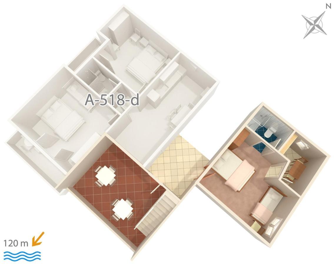 Apartments By The Sea Podgora, Makarska - 518 Kültér fotó